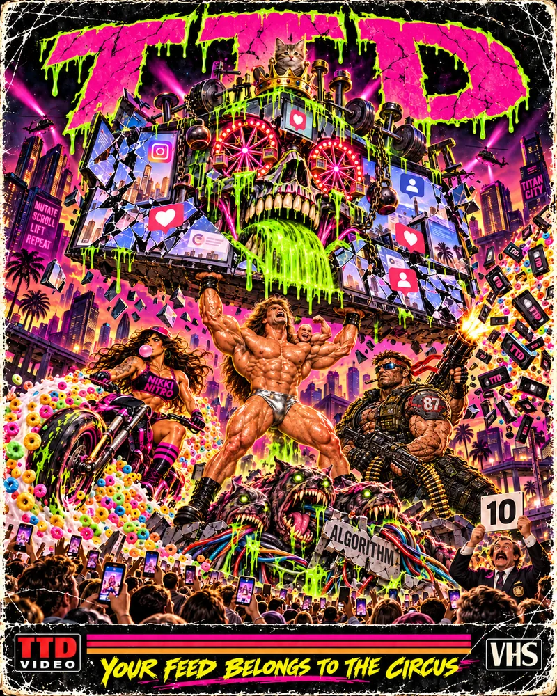 TTD characters and a three-headed mutant dog erupt into an Earth city
